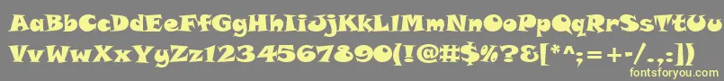 TolstyakHeavy Font – Yellow Fonts on Gray Background
