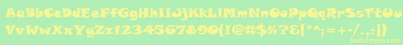 TolstyakHeavy Font – Yellow Fonts on Green Background