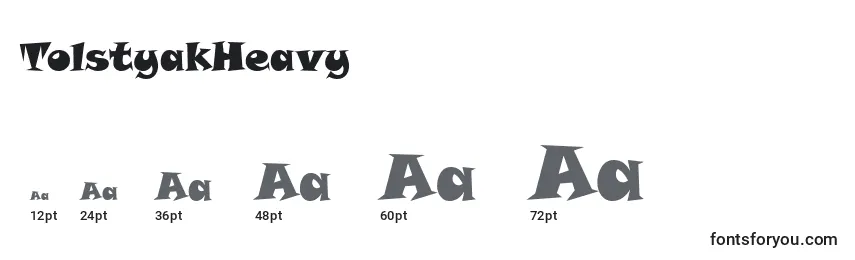 TolstyakHeavy Font Sizes