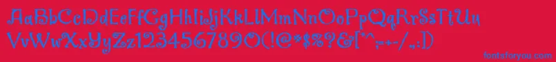 Greymantlemvbstd Font – Blue Fonts on Red Background