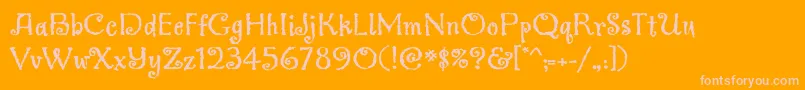 Greymantlemvbstd Font – Pink Fonts on Orange Background