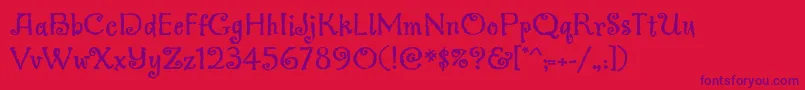 Greymantlemvbstd Font – Purple Fonts on Red Background