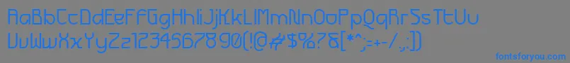 フォントFuturex ffy – 灰色の背景に青い文字