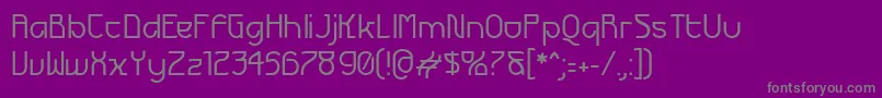 フォントFuturex ffy – 紫の背景に灰色の文字