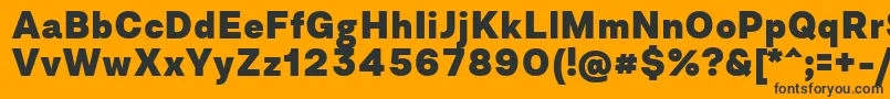 Czcionka AsketExtrabold – czarne czcionki na pomarańczowym tle