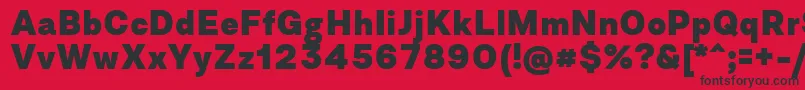 フォントAsketExtrabold – 赤い背景に黒い文字