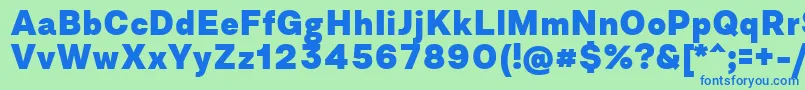 フォントAsketExtrabold – 青い文字は緑の背景です。