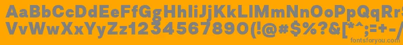 フォントAsketExtrabold – オレンジの背景に灰色の文字