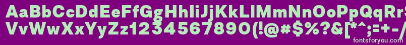 AsketExtrabold Font – Green Fonts on Purple Background