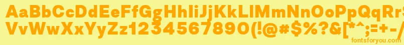 AsketExtrabold Font – Orange Fonts on Yellow Background