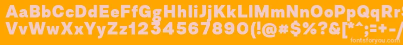 AsketExtrabold Font – Pink Fonts on Orange Background