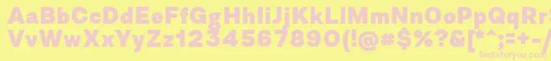 AsketExtrabold Font – Pink Fonts on Yellow Background