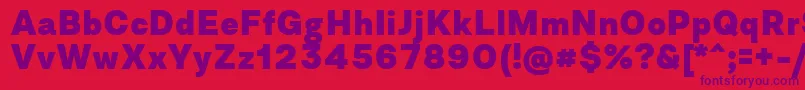 AsketExtrabold Font – Purple Fonts on Red Background