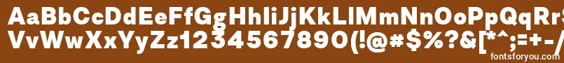 AsketExtrabold-fontti – valkoiset fontit ruskealla taustalla
