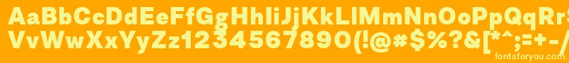 AsketExtrabold Font – Yellow Fonts on Orange Background