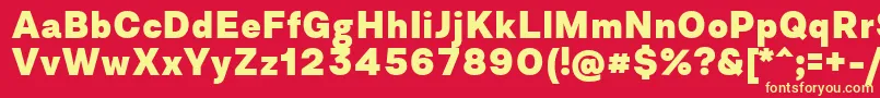 AsketExtrabold Font – Yellow Fonts on Red Background