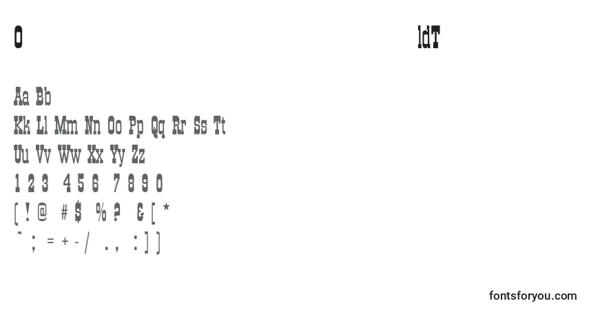 OldTowncndNormalフォント–アルファベット、数字、特殊文字