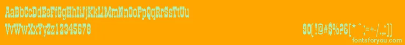 OldTowncndNormal Font – Green Fonts on Orange Background