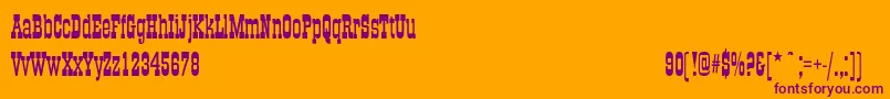 OldTowncndNormal-Schriftart – Violette Schriften auf orangefarbenem Hintergrund