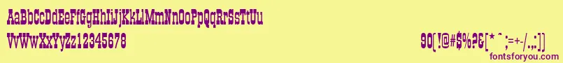 OldTowncndNormal Font – Purple Fonts on Yellow Background
