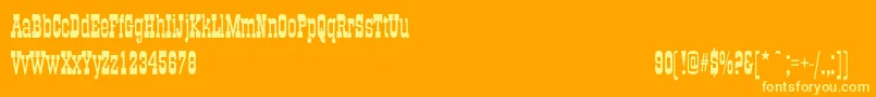 OldTowncndNormal Font – Yellow Fonts on Orange Background