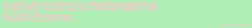 Newcastle Font – Pink Fonts on Green Background