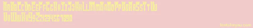 Newcastle Font – Yellow Fonts on Pink Background