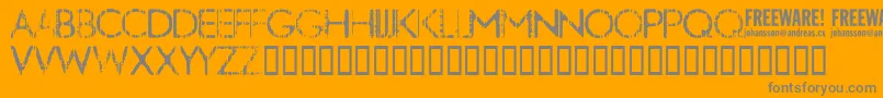 Nobby Font – Gray Fonts on Orange Background