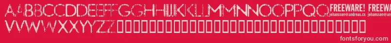 Nobby Font – Pink Fonts on Red Background