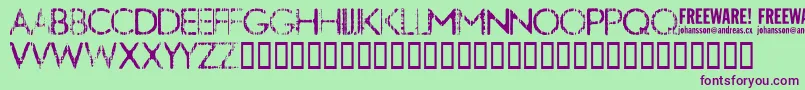 Nobby Font – Purple Fonts on Green Background
