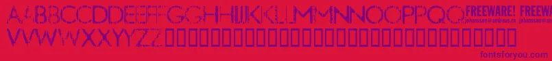 Nobby Font – Purple Fonts on Red Background