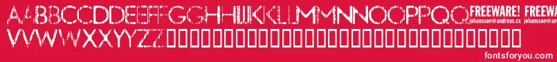 Nobby Font – White Fonts on Red Background