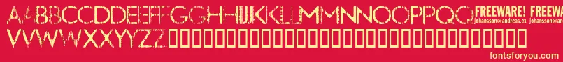 Nobby Font – Yellow Fonts on Red Background