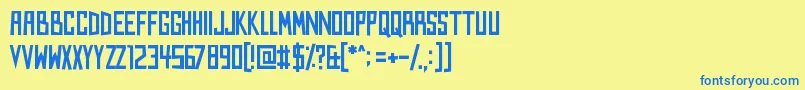 Kingsofkingslynn Font – Blue Fonts on Yellow Background