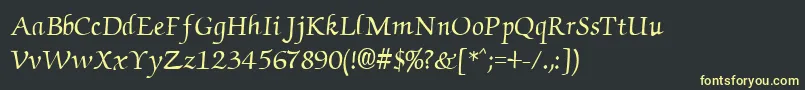 CarolingiaNormal Font – Yellow Fonts on Black Background