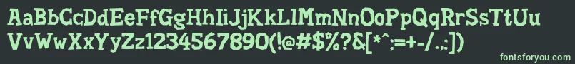 フォントHardCompound – 黒い背景に緑の文字