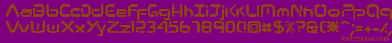 13Roshi Font – Brown Fonts on Purple Background