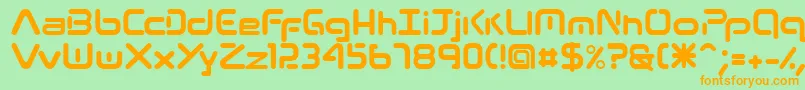 13Roshi Font – Orange Fonts on Green Background