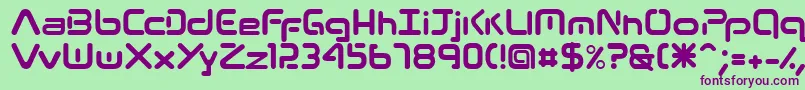 13Roshi Font – Purple Fonts on Green Background