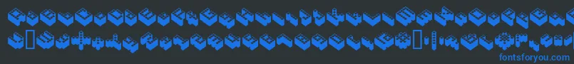 Шрифт Cubicle – синие шрифты на чёрном фоне