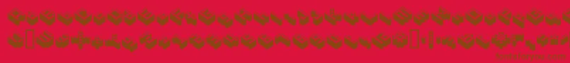 Cubicle Font – Brown Fonts on Red Background