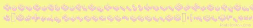 Cubicle Font – Pink Fonts on Yellow Background