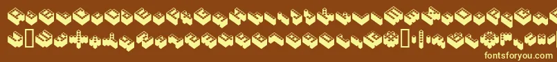 Cubicle Font – Yellow Fonts on Brown Background