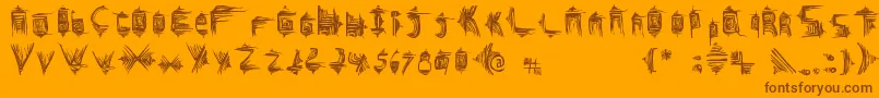 Шрифт Glifos – коричневые шрифты на оранжевом фоне