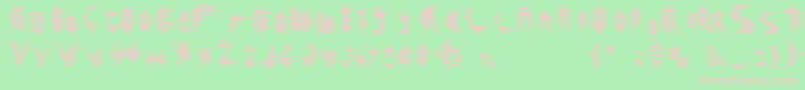 Glifos Font – Pink Fonts on Green Background