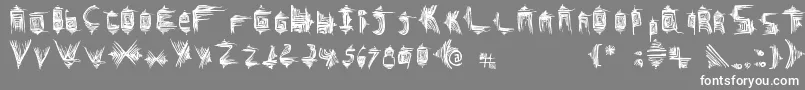 フォントGlifos – 灰色の背景に白い文字