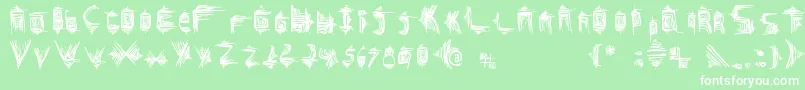 Шрифт Glifos – белые шрифты на зелёном фоне