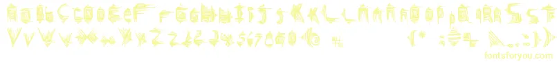 Glifos-Schriftart – Gelbe Schriften