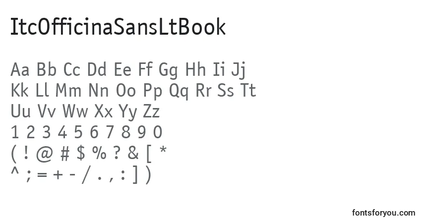Czcionka ItcOfficinaSansLtBook – alfabet, cyfry, specjalne znaki