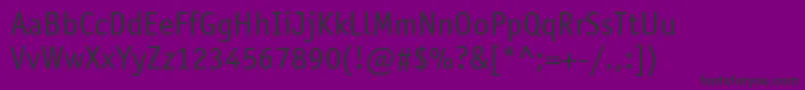 ItcOfficinaSansLtBook Font – Black Fonts on Purple Background